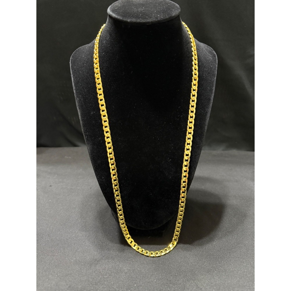 cuban chain necklace 18k gold filled 26 inch 6mm